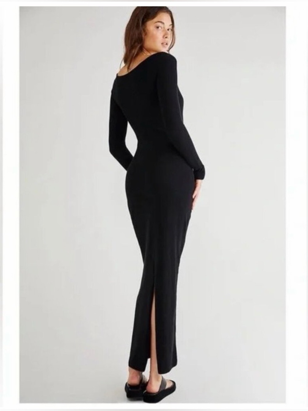 Free People Beach Trixie black sweater maxi dress. XS